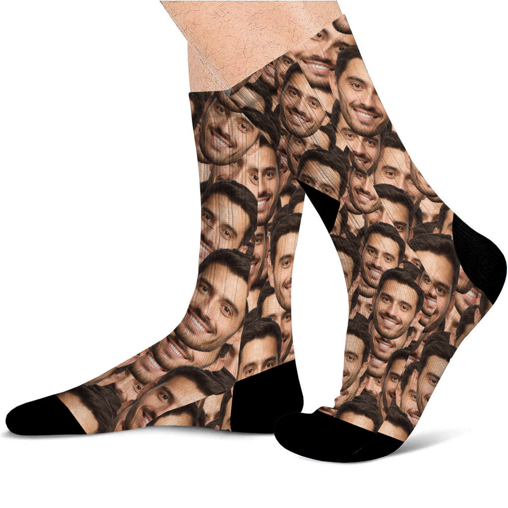 Custom Face Pattern - Personalized Socks