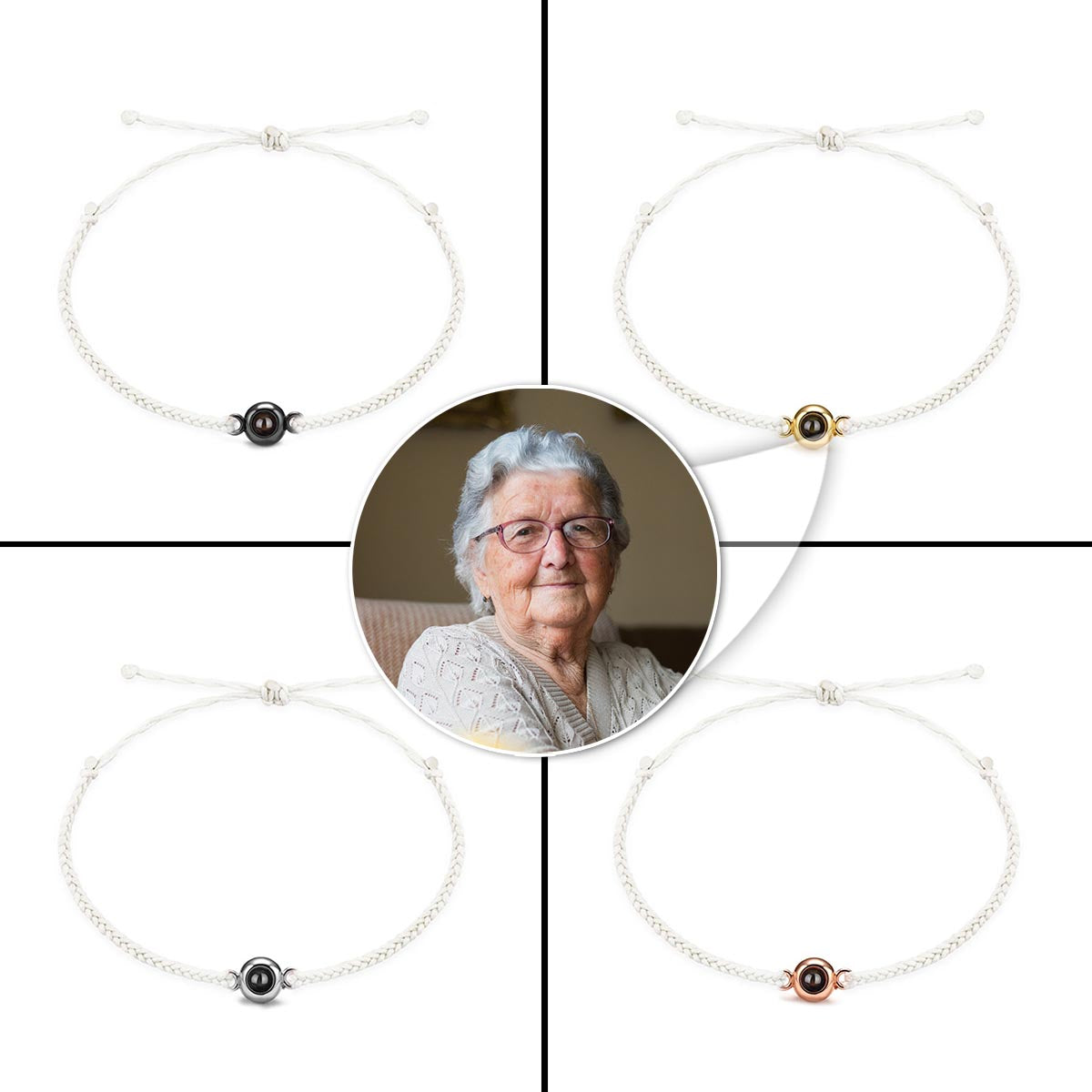 Those We Love Don't Go Away - Memorial gift for loss of - Personalized Projection Bracelet