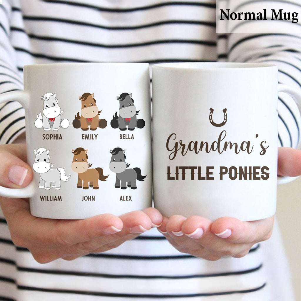 Daddy's Little Ponies – Pferdegeschenk für Papa, Opa, Ehemann, ihn – Personalisierte Tasse