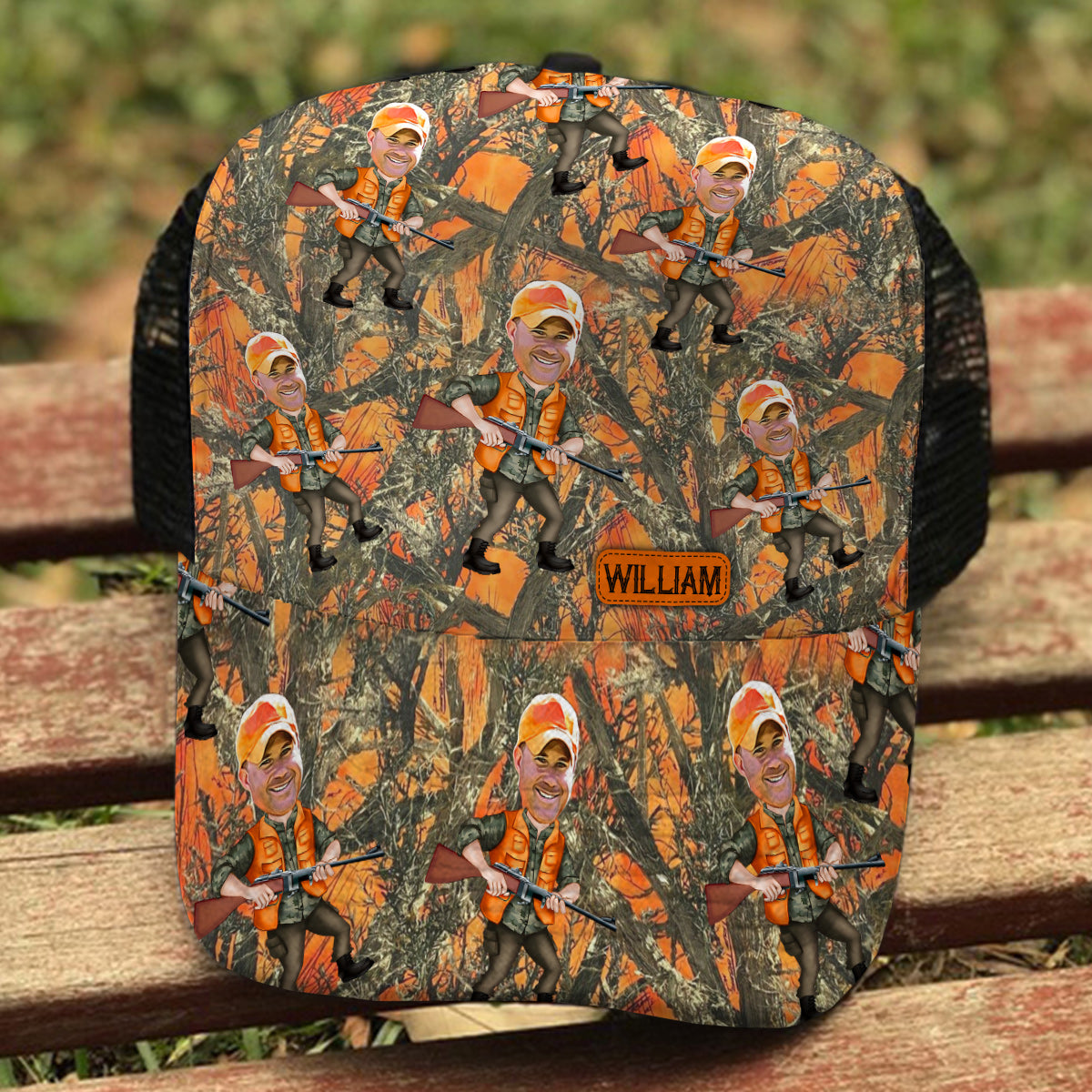 Photo Inserted Hunter - Personalized Hunting Trucker Hat