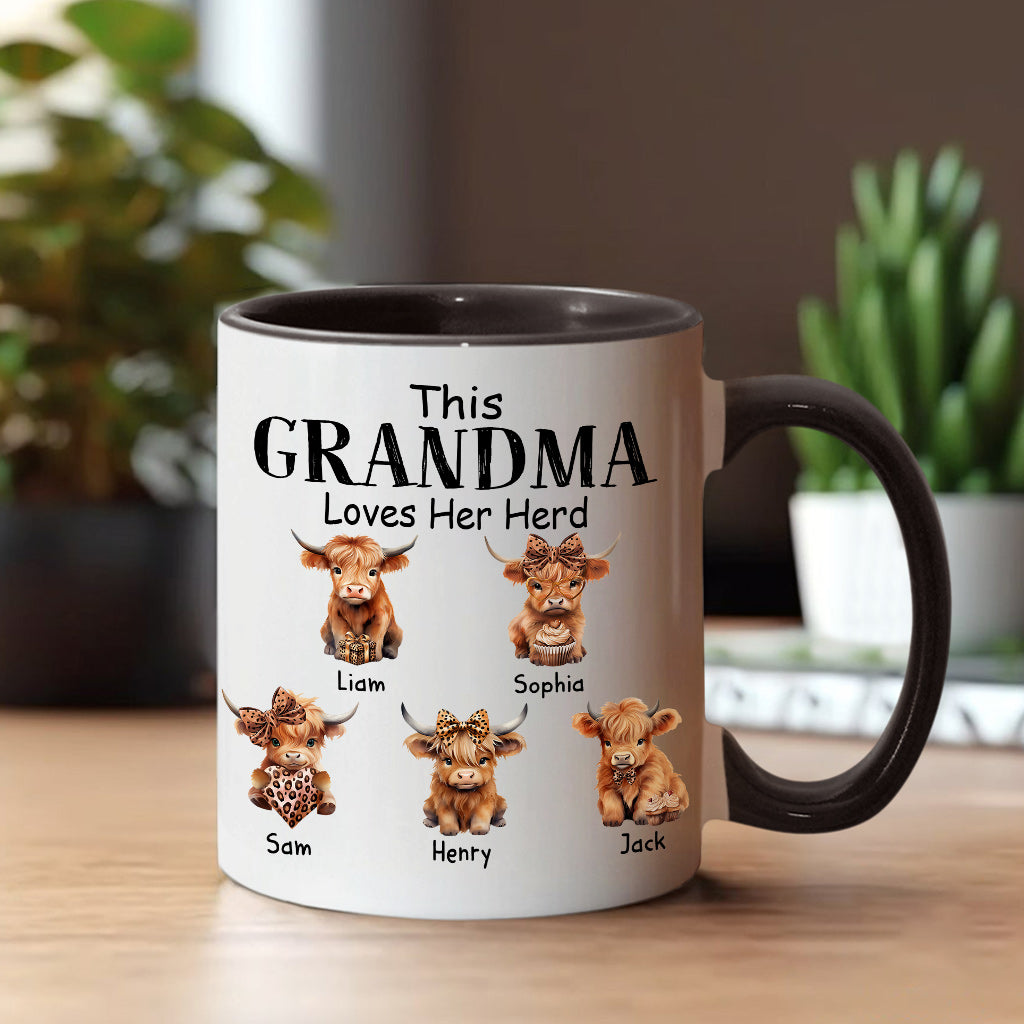 Oma/Nana/Mimi... liebt ihre Herde – personalisierte Tasse mit Oma-Akzent