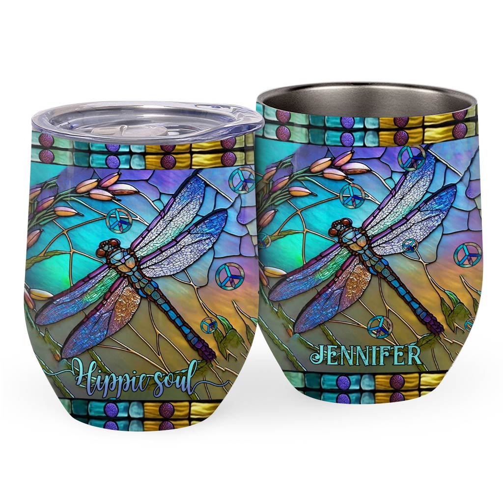 Hippie Soul – Personalisierter Hippie-Weinbecher