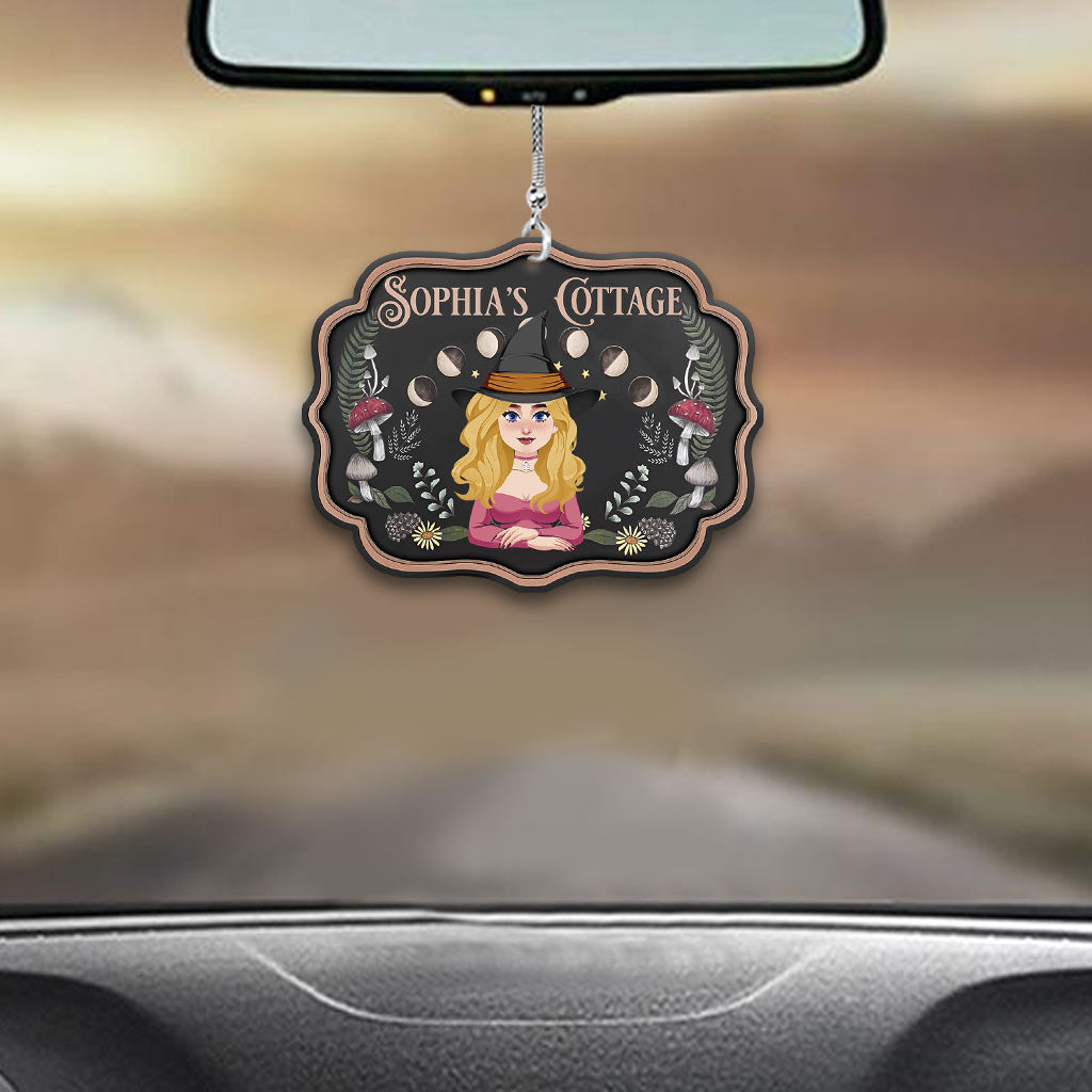 Hexenhütte – Personalisierter Autoanhänger mit Hexenmotiv