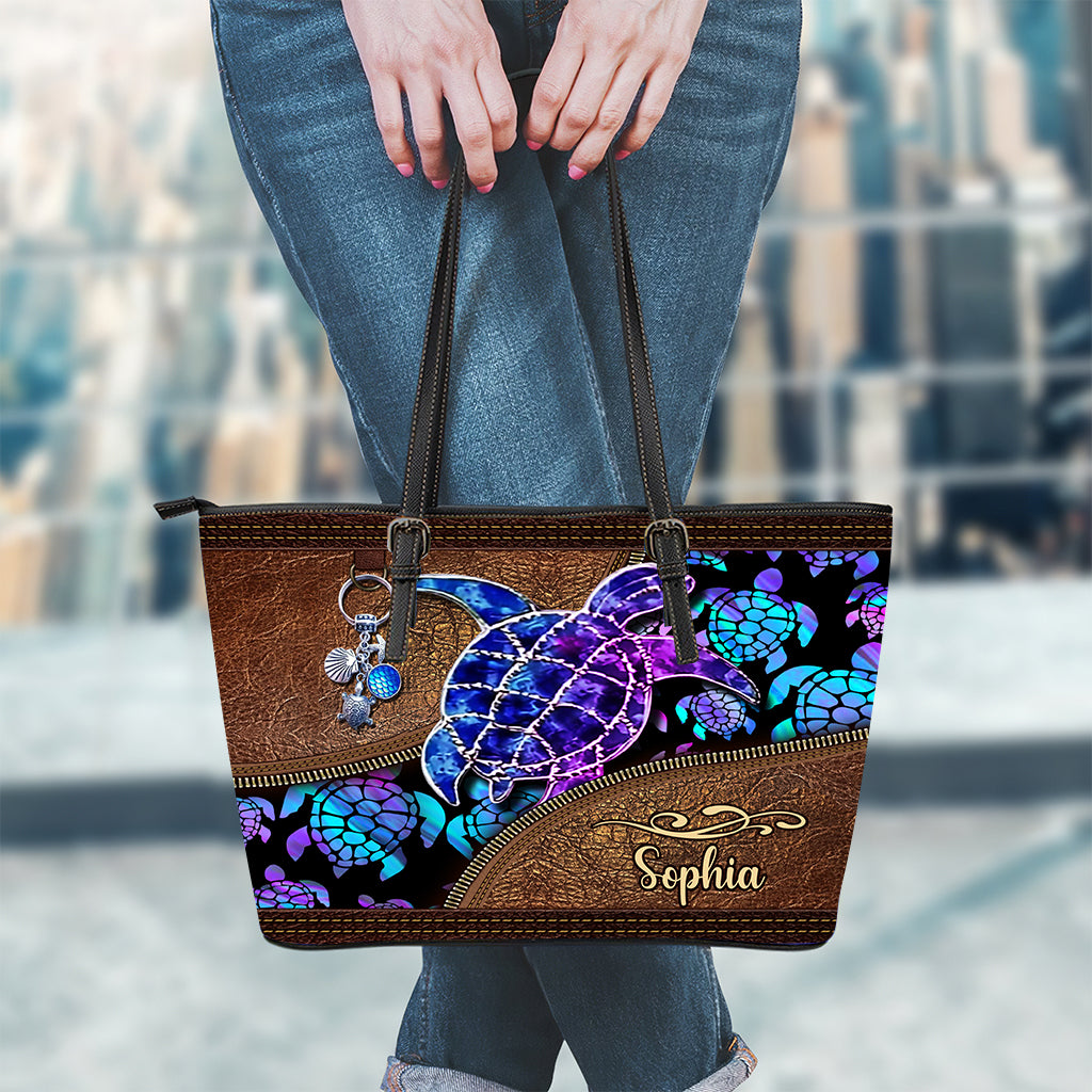 Salty Lil' Beach – Personalisierte Tasche aus Schildkrötenleder