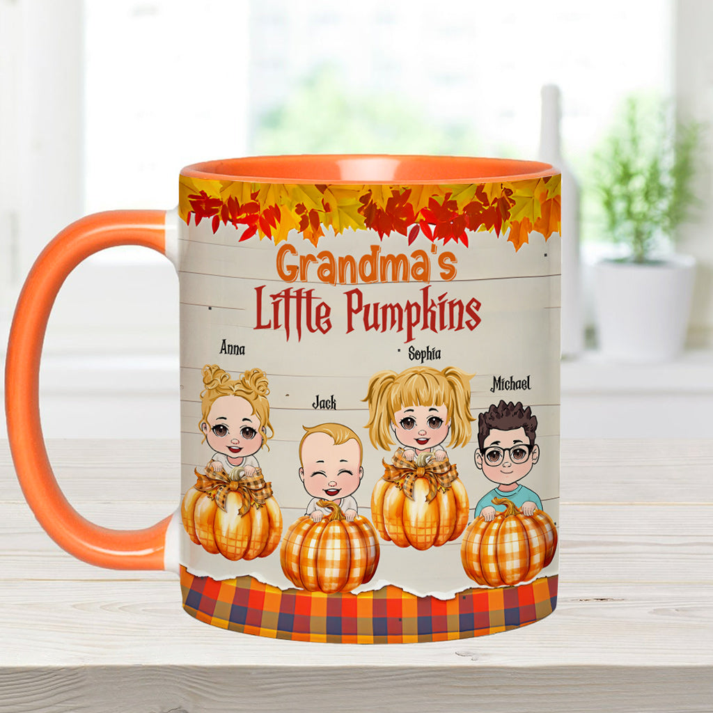 Grandma’s Little Pumpkins - Personalized Grandma Accent Mug