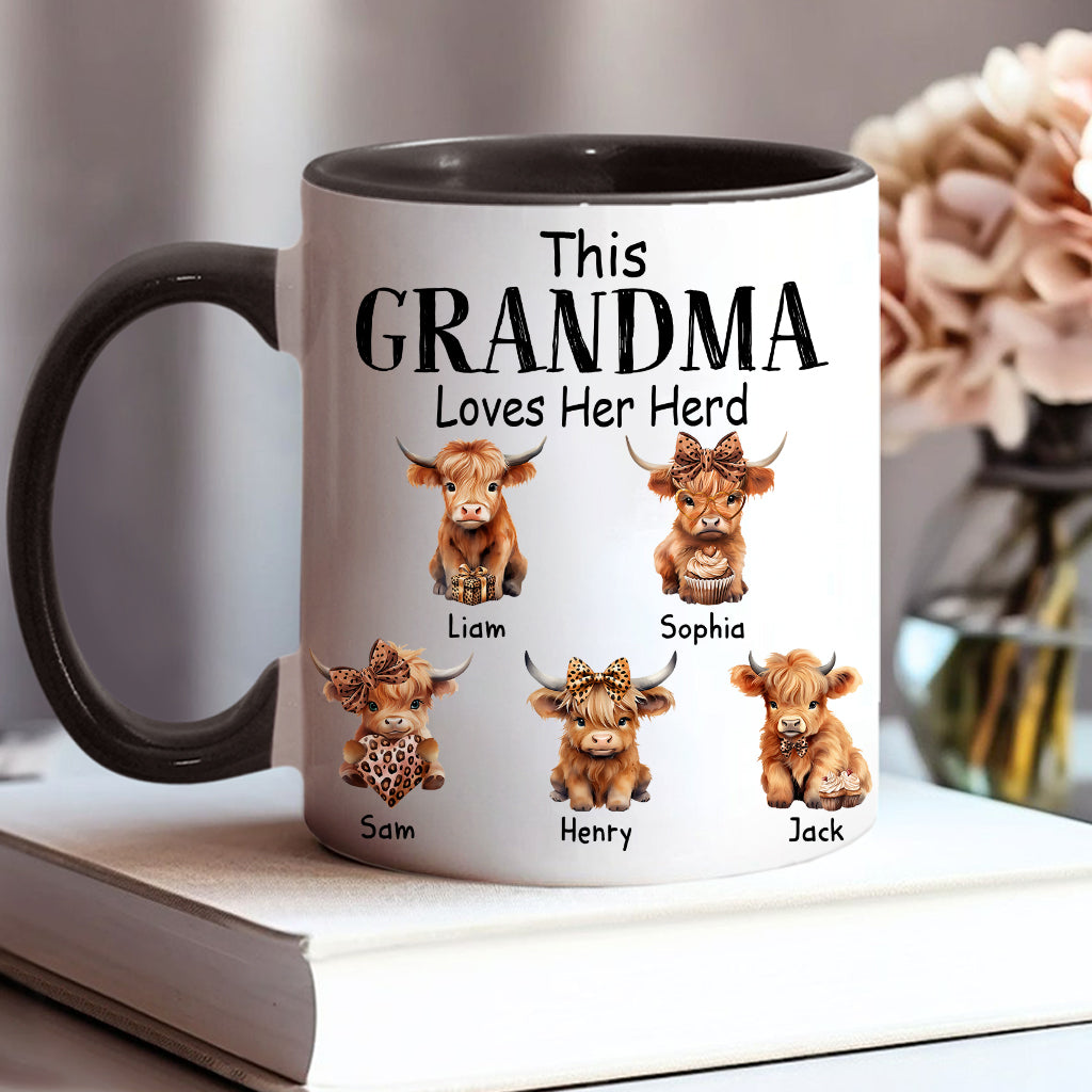 Oma/Nana/Mimi... liebt ihre Herde – personalisierte Tasse mit Oma-Akzent