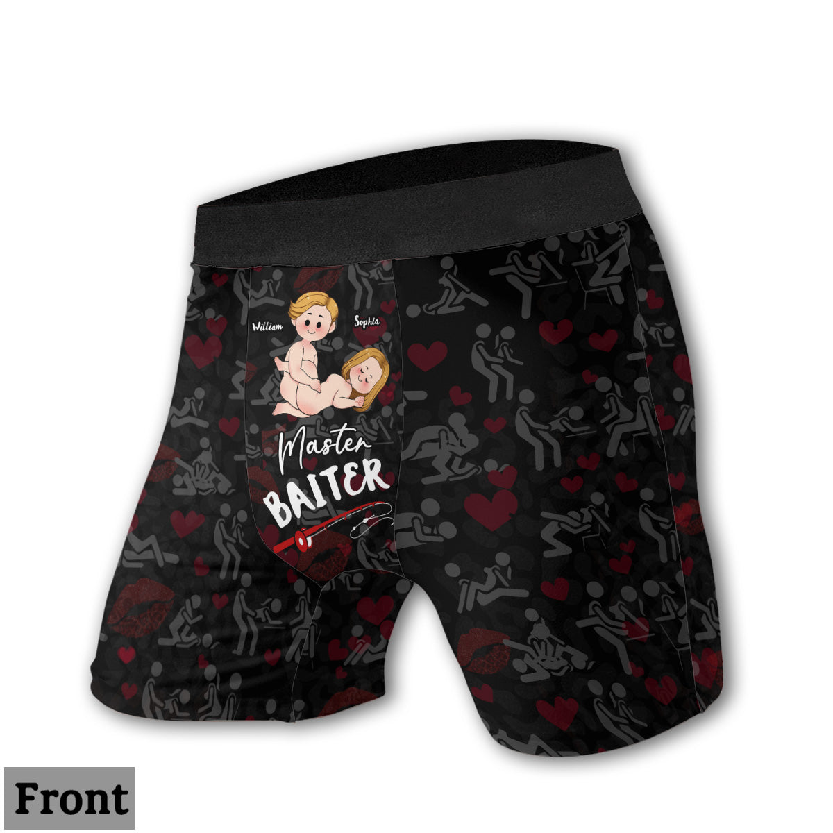 Master Baiter Dirty Hooker – Personalisierte Angel-Slips für Damen und Herren (Boxershorts)