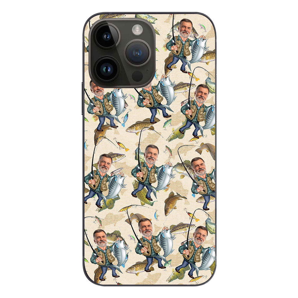 Lustiges Angelmotiv – personalisierte Handyhülle mit Foto