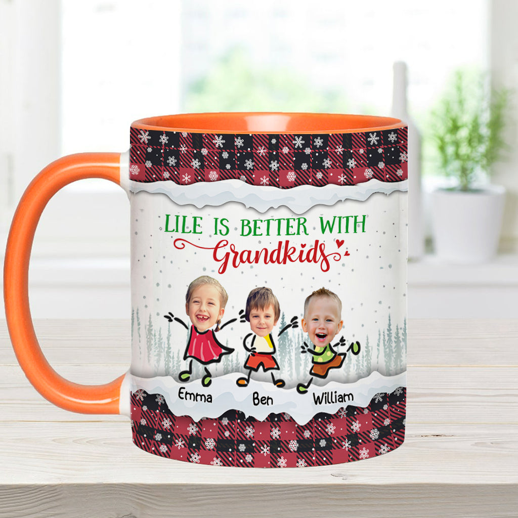 Life Is Better With Grandkids - Personalized Grandma Accent Mug