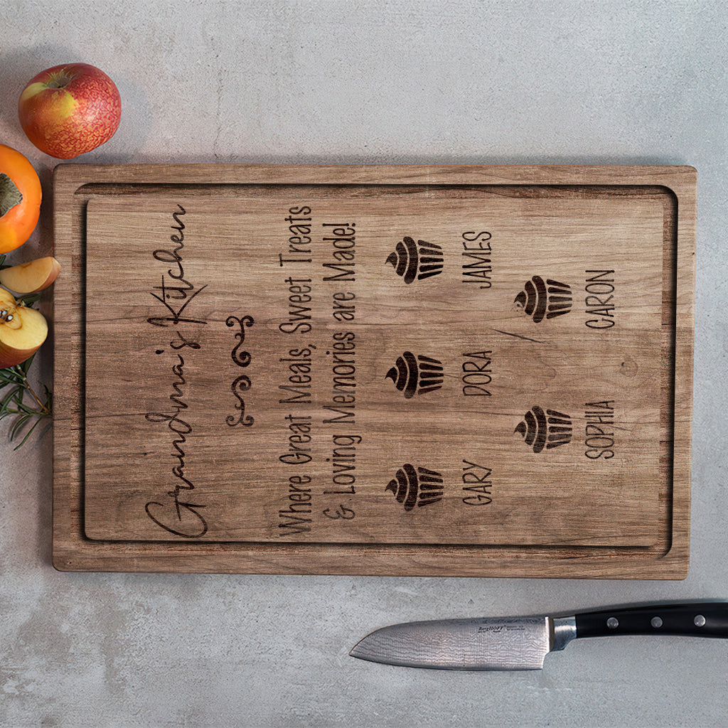 Grandma's Kitchen - Personalized Grandma Cutting Board