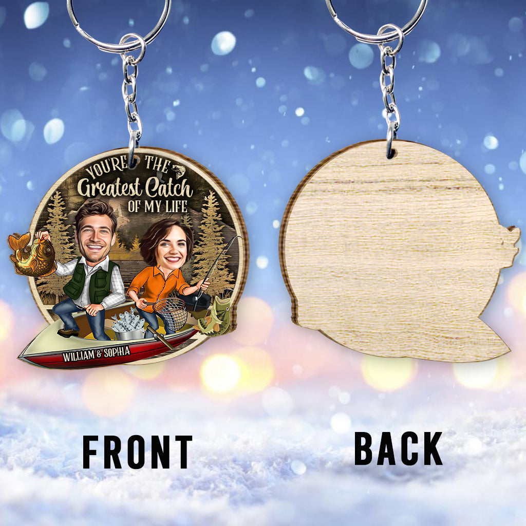 You Are The Greatest Catch Of My Life - Personalized Fishing Keychain