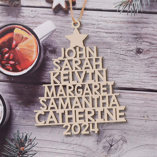 Custom Name Christmas Tree - Personalized Ornament