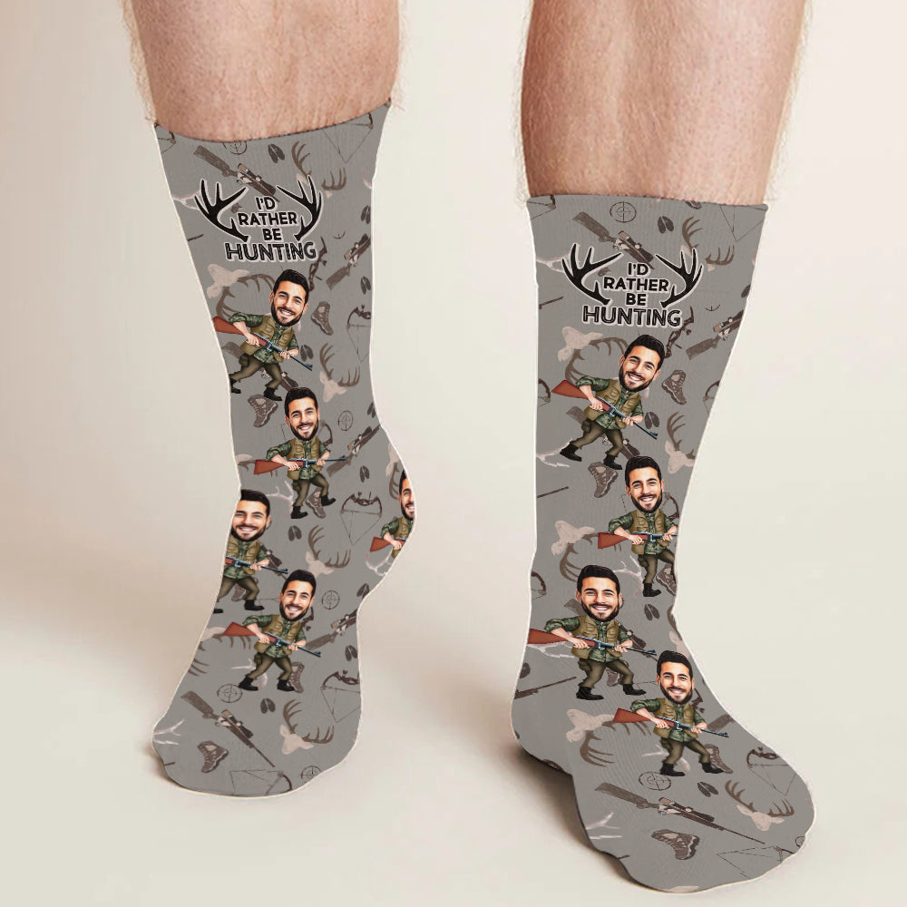 Lustige Jagd-Socken mit Foto – personalisierte Jagdsocken