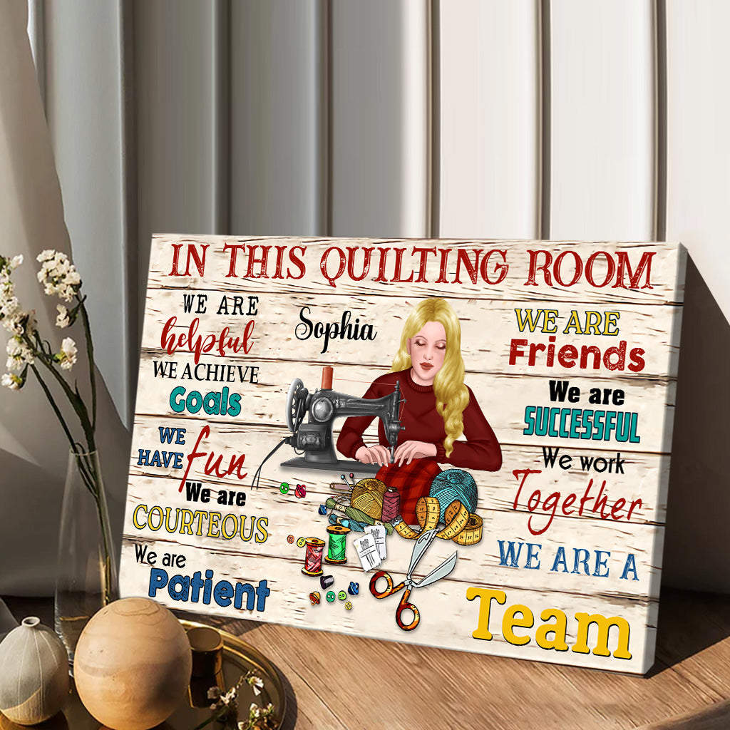 In diesem Quiltraum – Personalisierte Quilt-Leinwand und Poster