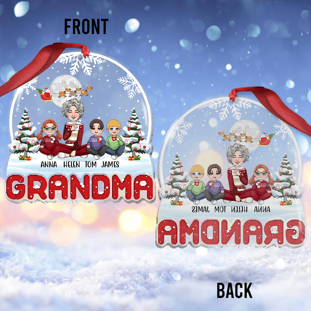 Frohe Weihnachten, Oma! – Personalisierter transparenter Oma-Weihnachtsschmuck