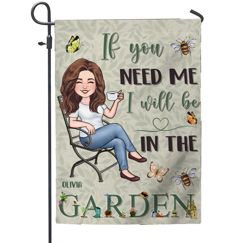 I’ll Be In The Garden - Personalized Gardening Garden Flag
