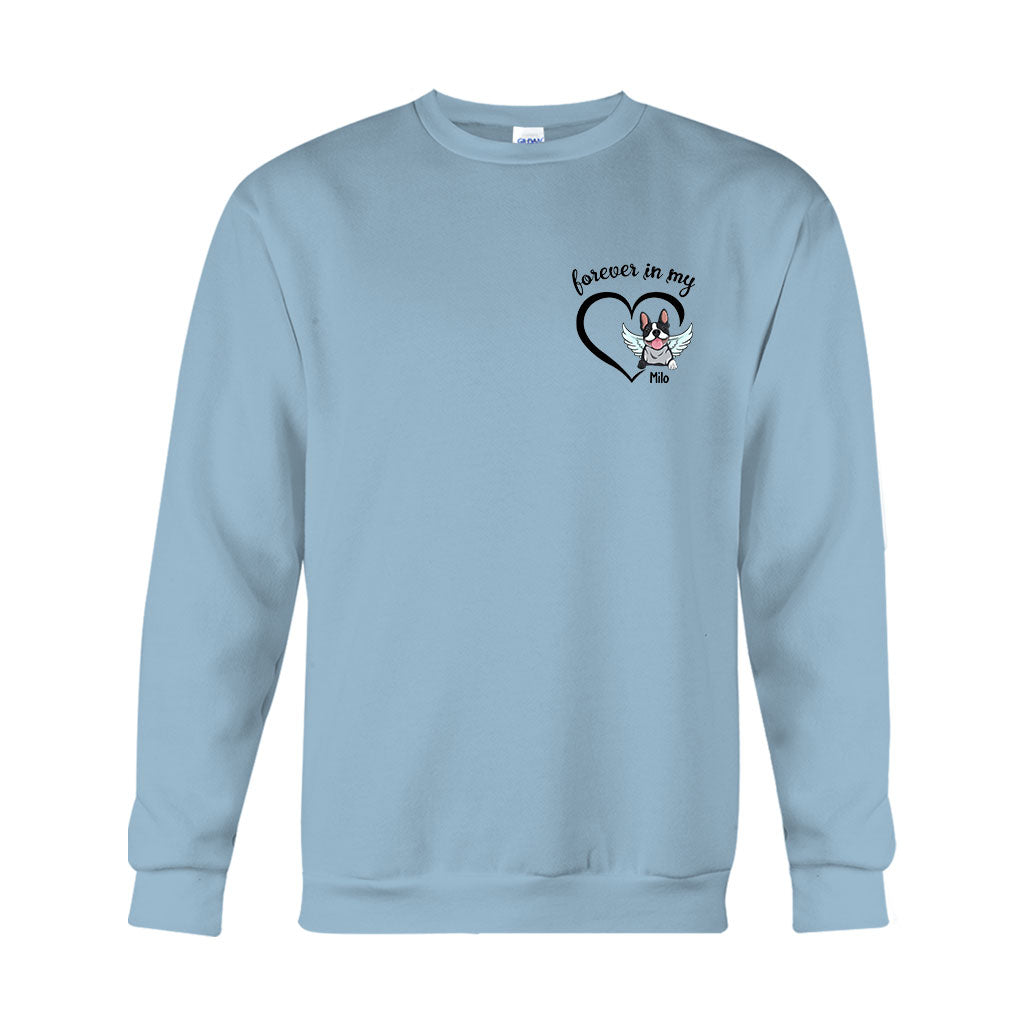 Für immer in meinem Herzen – Personalisiertes Hunde-T-Shirt und Hoodie