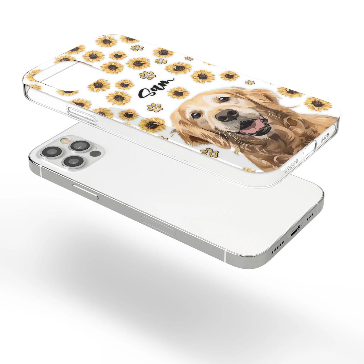 You Are My Sunshine - Personalized Dog Clear Phone Case