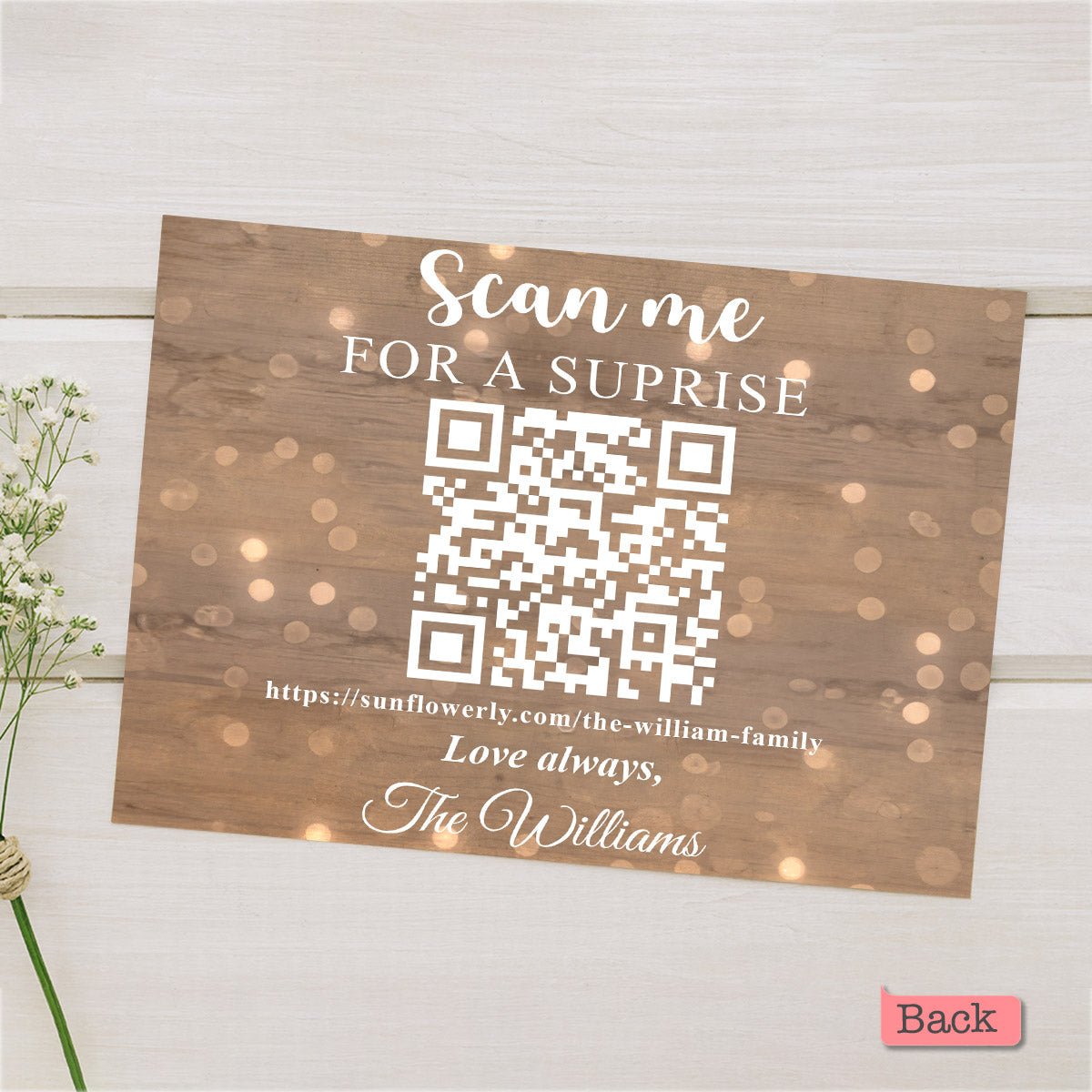 Eine kleine Notiz – personalisierte QR-Grußkarte