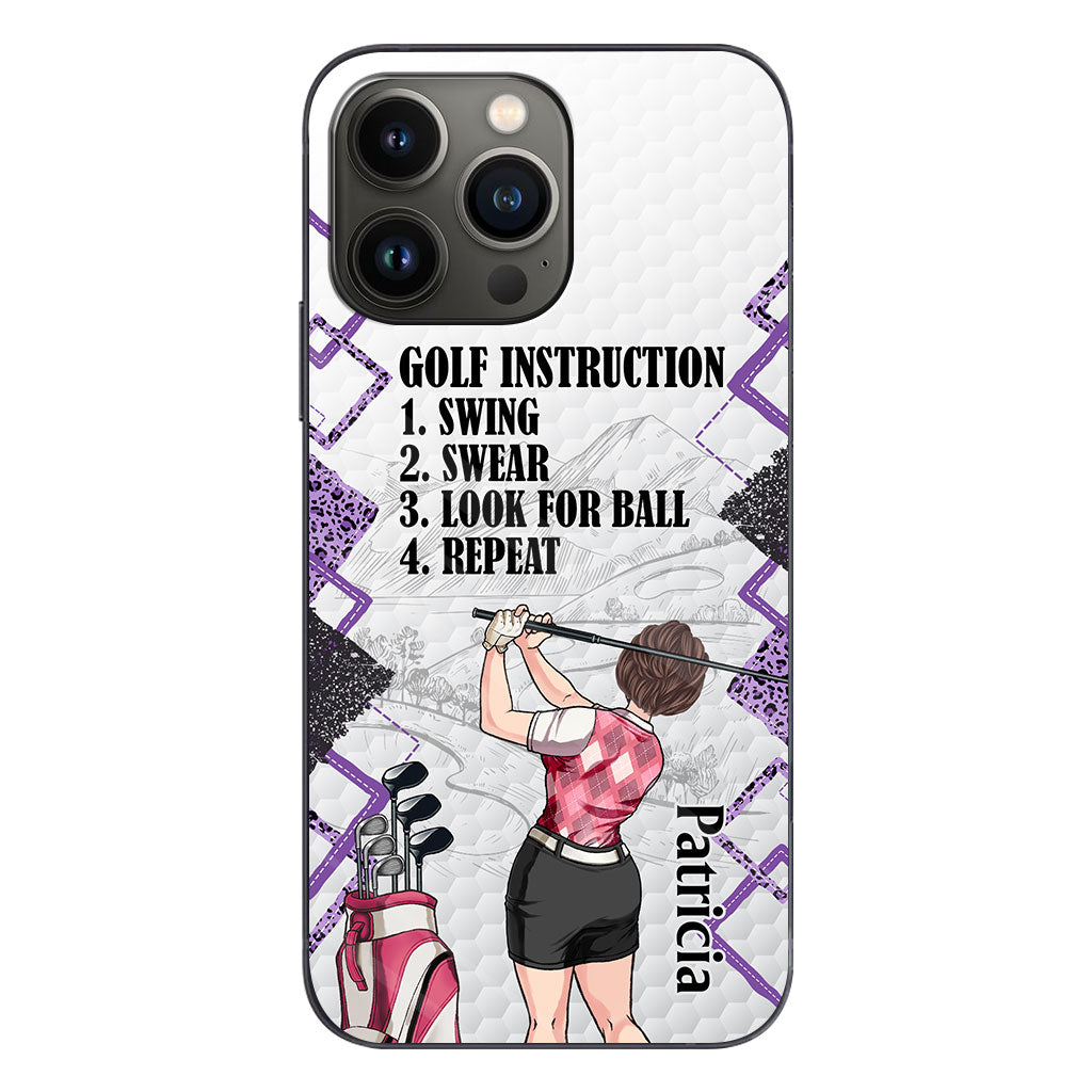 Just A Girl - Golf gift for her, wife, mom, grandma, girlfriend - Personalized Phone Case