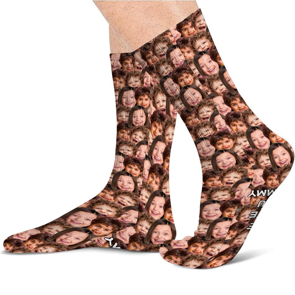 Ich liebe dich, Papa – Geschenk für Papa, Oma, Opa, Mama, Onkel, Tante, Bruder, Schwester, Sohn, Tochter, Enkelin, Enkel, Ehemann, Ehefrau, Freund, Freundin – Personalisierte Socken