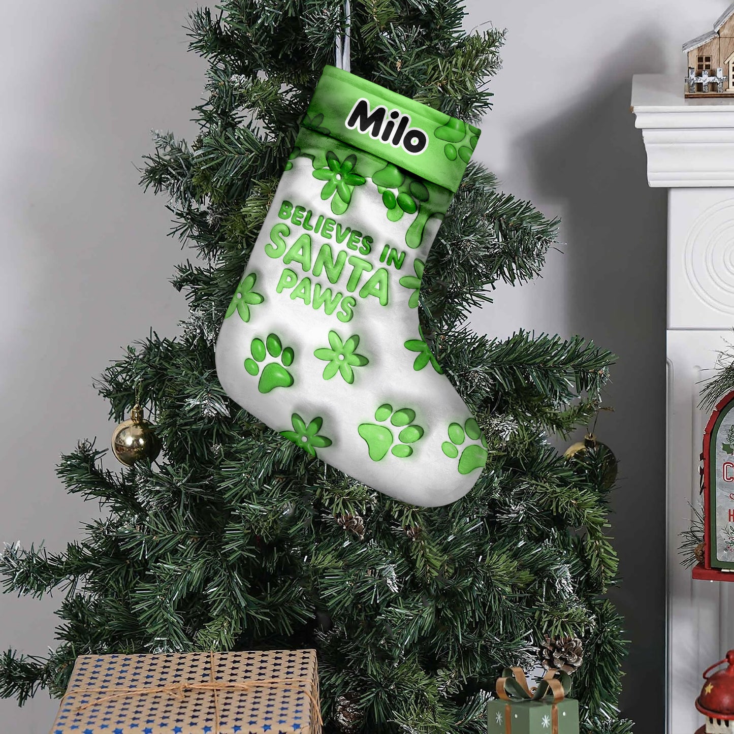 Naughty Nice I Tried - Personalized Dog Christmas Stockings