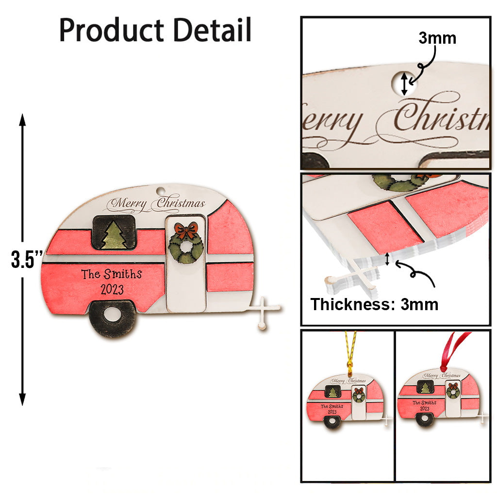 Fröhliche Weihnachten, Camper! - Personalisierter Camping-Weihnachtsschmuck