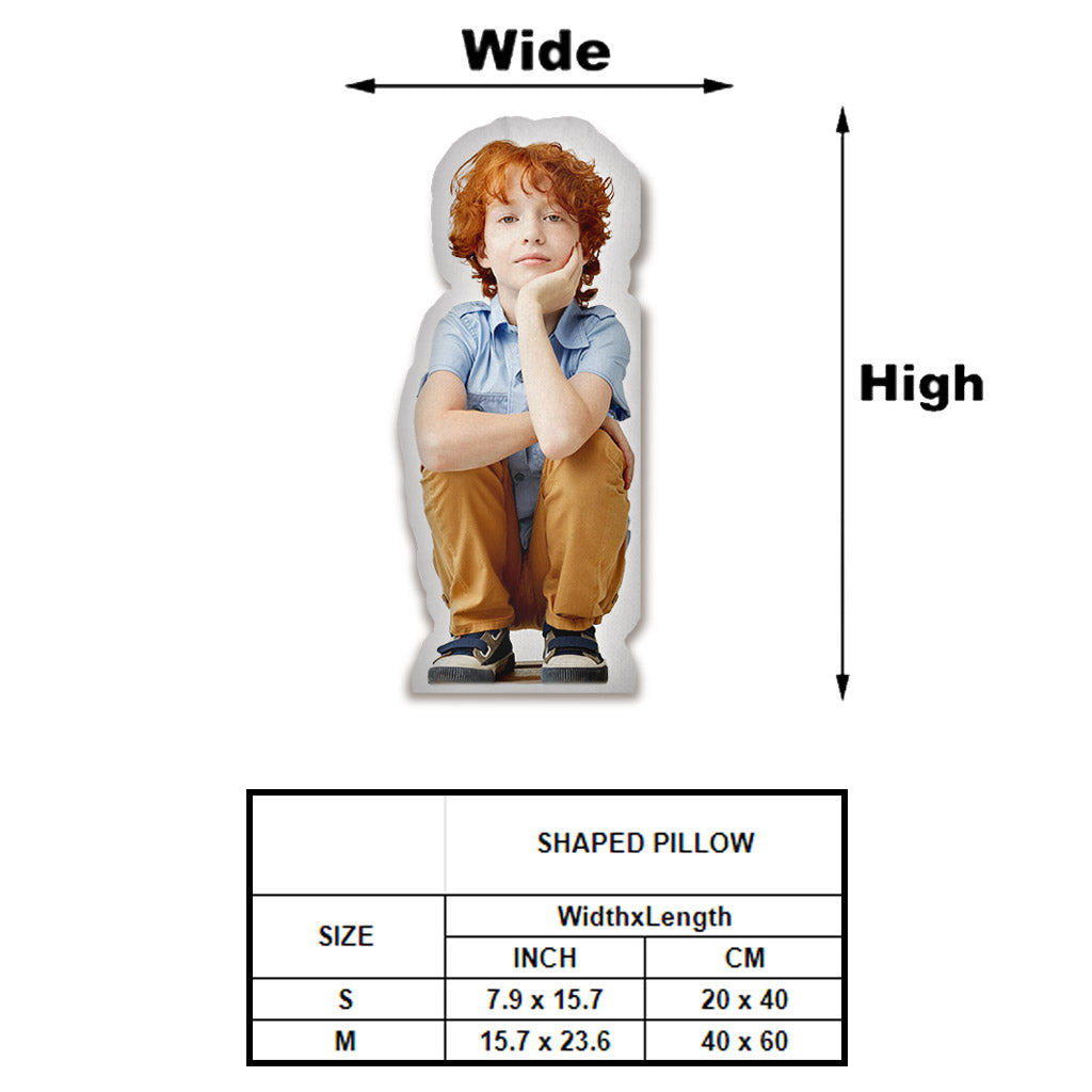 Custom Photo Humanoid - Personalized grandson Shaped Pillow