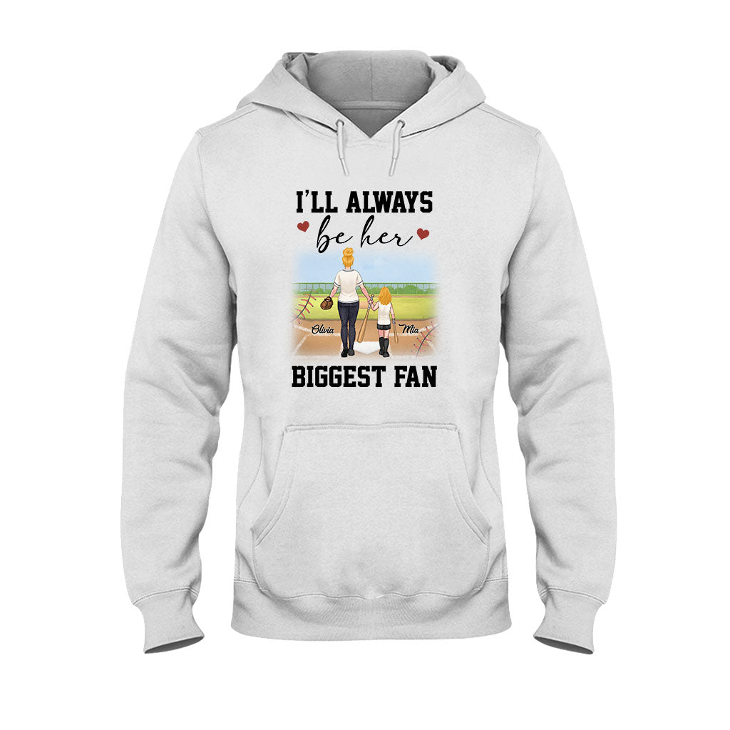 Ich werde immer ihr größter Fan sein – personalisiertes Softball-T-Shirt & Hoodie
