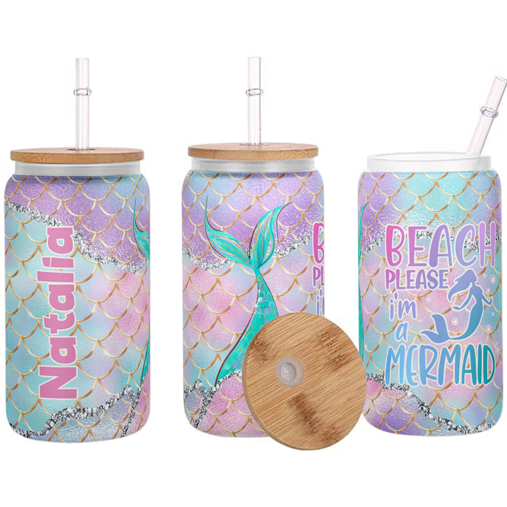 Strand bitte, ich bin eine Meerjungfrau – Personalisierte Dose für Meeresliebhaber