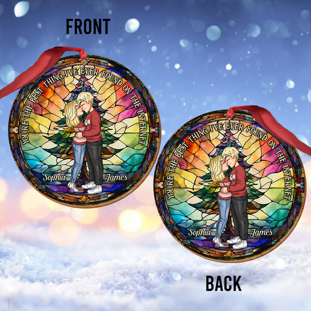 Du bist das Beste, was ich je im Internet gefunden habe – Geschenk für Ehemann, Ehefrau, Freund, Freundin – personalisierter Weihnachtsschmuck