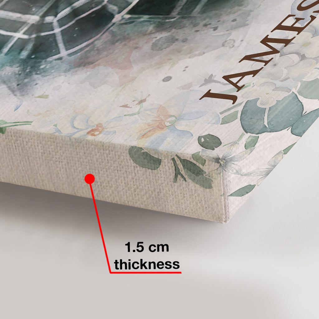 Aquarellmalerei – Personalisierte Hundeleinwand und Poster