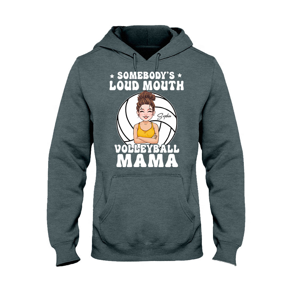 Lautstarke Volleyball-Mama – Personalisiertes Volleyball-T-Shirt und Hoodie