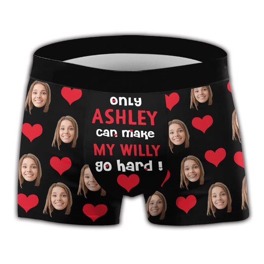 My Willy Go Hard - Personalisierte Boxershorts für Männer für Paare