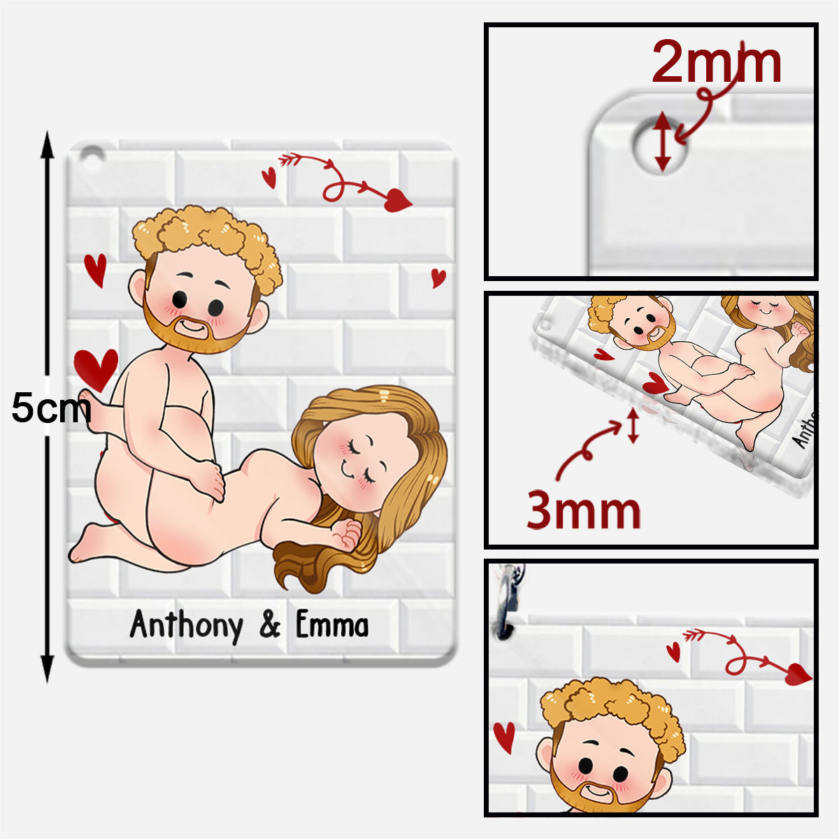 I Just Want You To Be Happy - Couple gift for husband, wife, boyfriend, girlfriend - Personalized Keychain