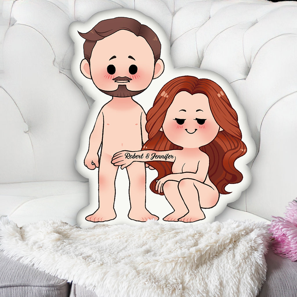 Ich liebe dich bis zum Mond und zurück – personalisiertes Kissen in Pärchenform