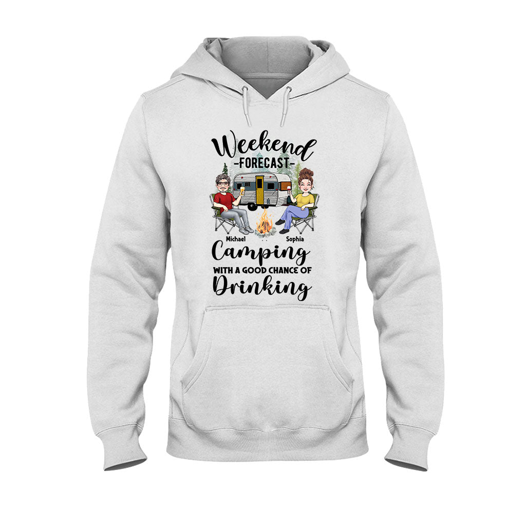 Wochenendprognose – Personalisiertes Camping-T-Shirt und Hoodie