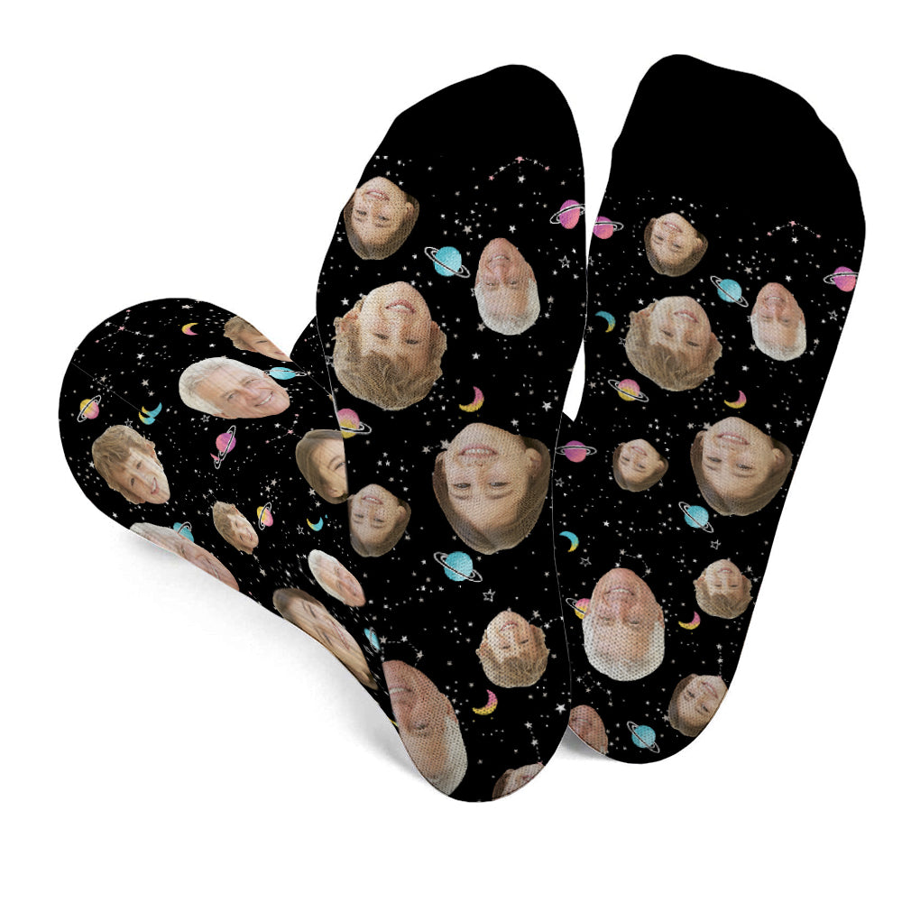 Custom Face Galaxy – Personalisierte Opa-Socken