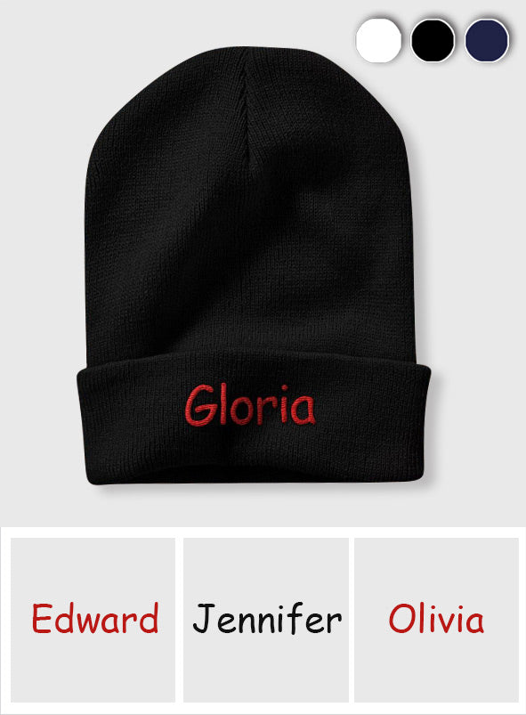 Bestickte Mütze mit individuellem Namen - Personalisierte bestickte Mütze
