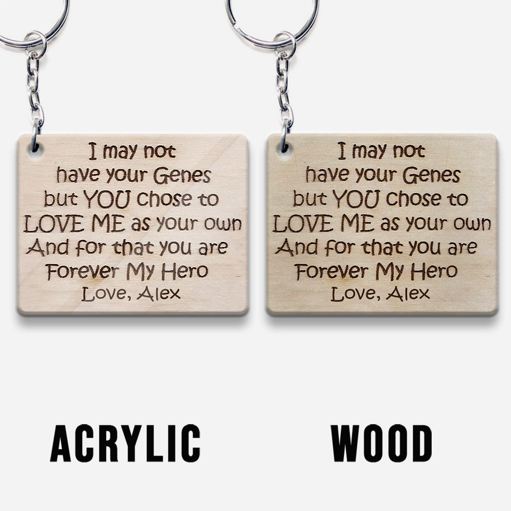 Ich habe vielleicht nicht deine Gene – Geschenk für Stiefväter – Personalisierter Schlüsselanhänger