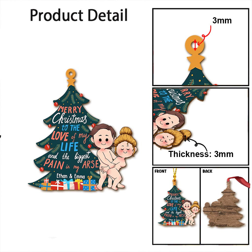 Merry Christmas To The Love Of My Life - Personalized Couple Ornament