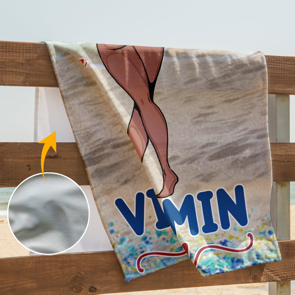 Sandy Toes Sun Kissed Nose – Geschenkidee für Meeresliebhaberinnen: Personalisiertes Strandtuch für Freundin, Schwester, Ehefrau, Mutter