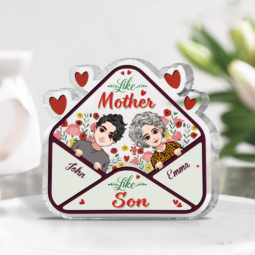 Wie die Mutter – Geschenk für Mama, Tochter, Sohn – Personalisierte Acrylplakette in individueller Form