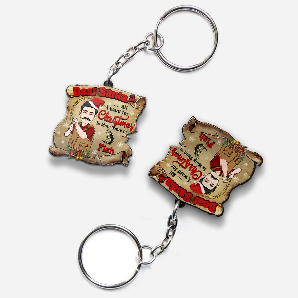Dear Santa - Personalized Fishing One-sided Keychain