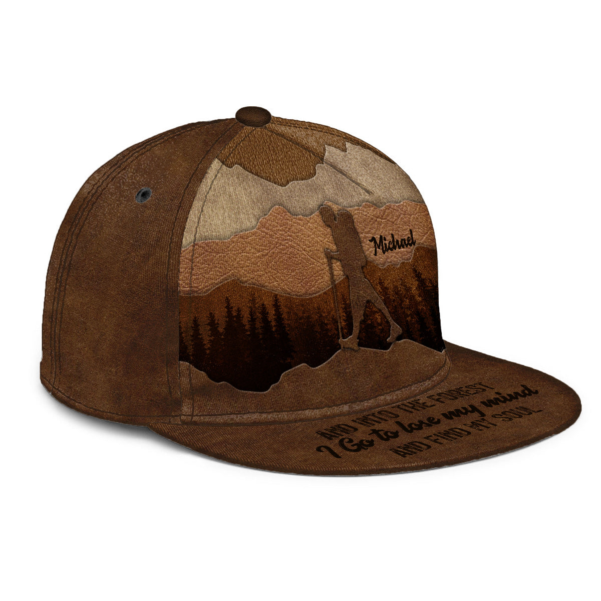 Und hinein in den Wald gehe ich – personalisierte Wander-Snapback-Jacke