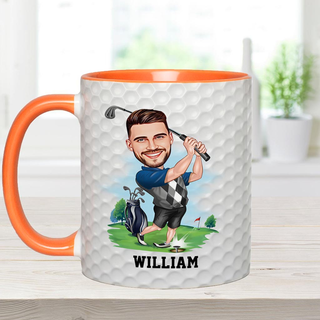 Weltweit mittelmäßigster Golfer – Personalisierte Golf-Akzent-Tasse