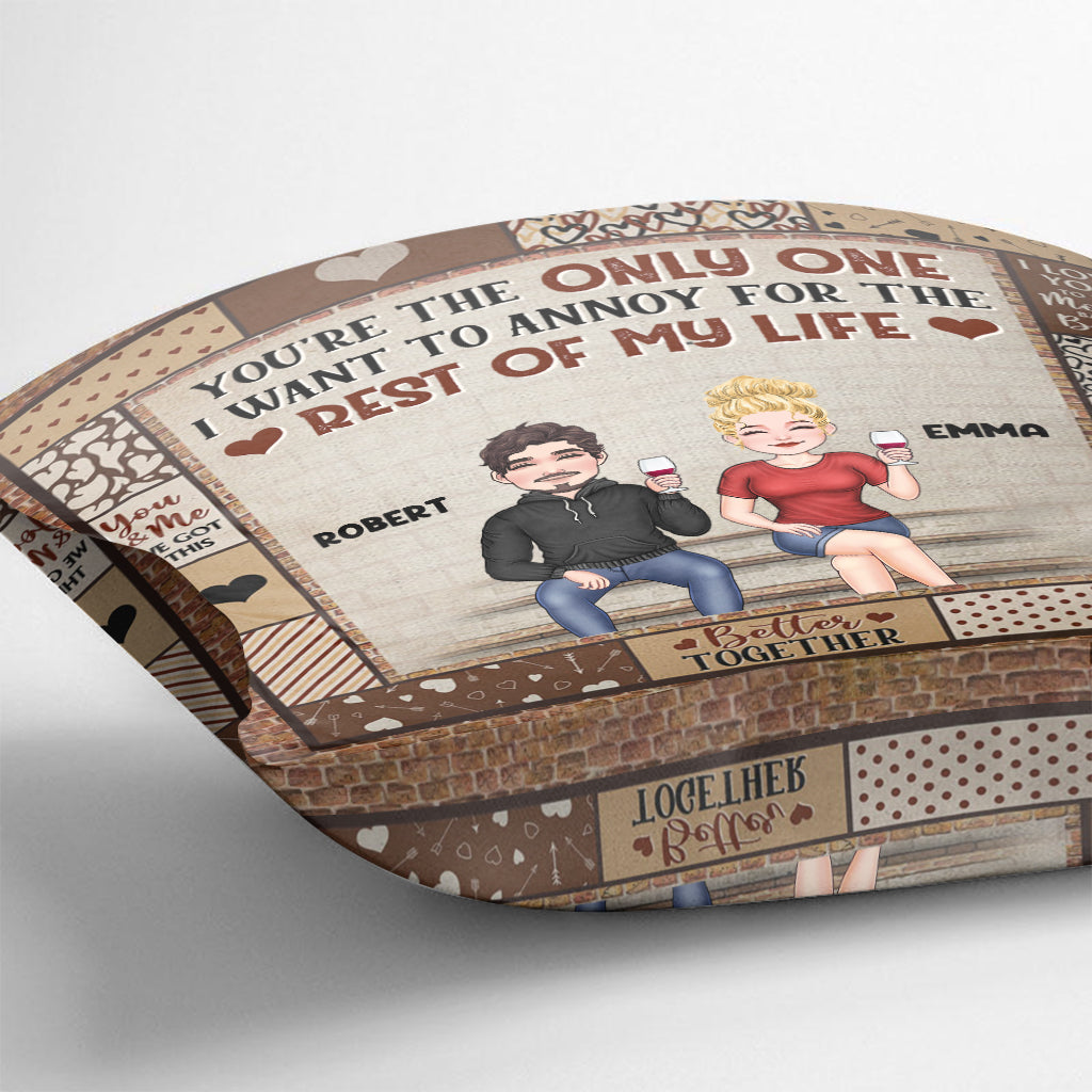 Du bist der Einzige, den ich ärgern will – personalisiertes Pärchenkissen