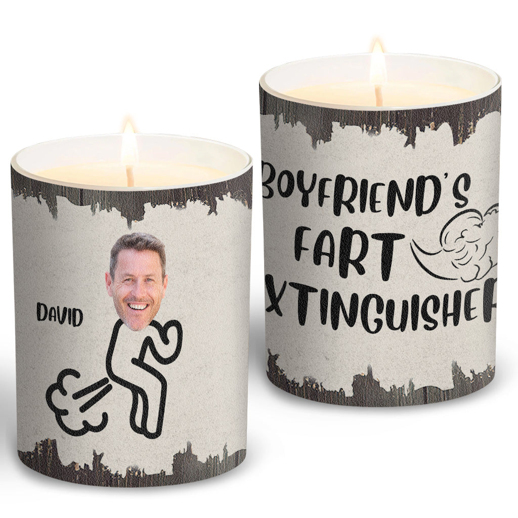 Furzlöscher – Geschenk für Papa, Oma, Opa, Mama, Onkel, Tante, Sohn, Tochter, Bruder, Schwester, Enkelin, Enkel, Ehemann, Ehefrau, Freund, Freundin, Freund – Personalisierte Kerze mit Holzdeckel