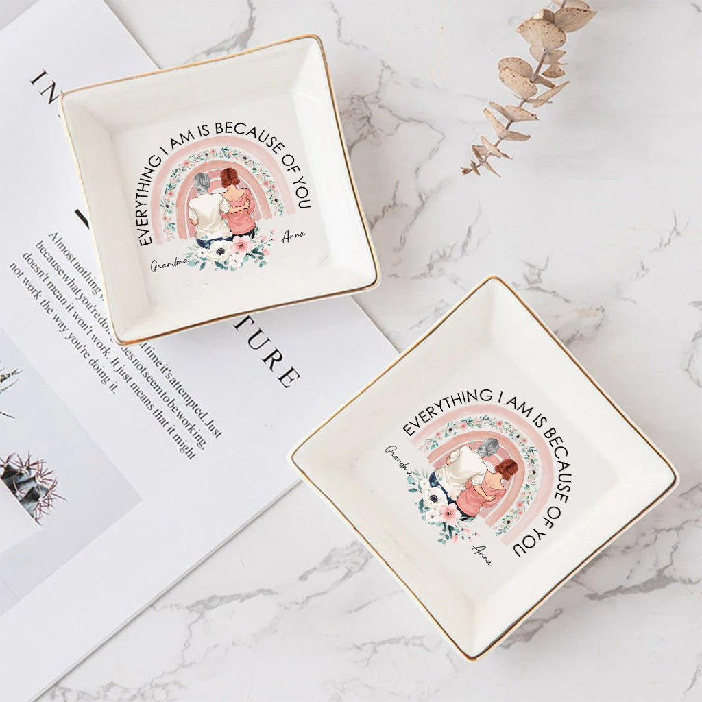 „Ich liebe dich, Mama“ – Geschenk für Mama, Oma, Tante, Schwester – Personalisierte Schmuckschale