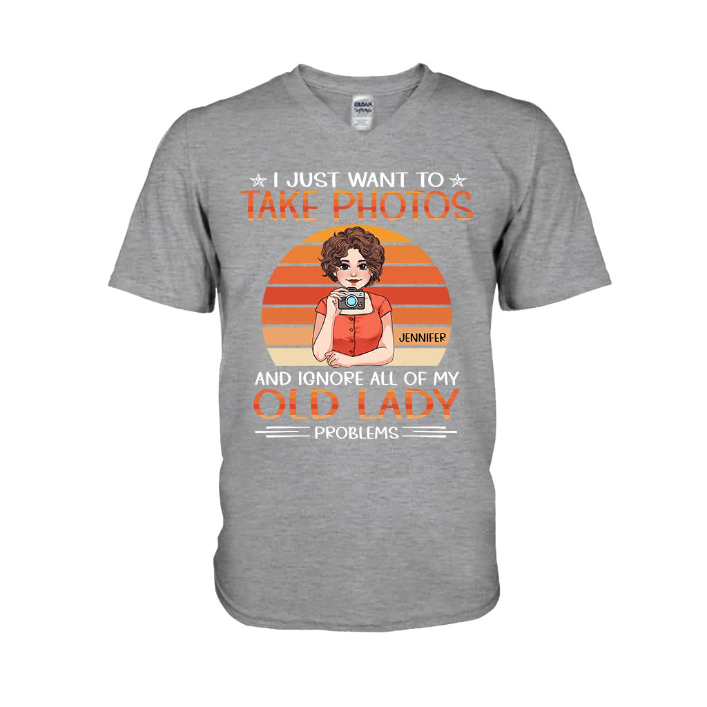 Ich will einfach nur Fotos machen – personalisiertes Fotografie-T-Shirt und Hoodie